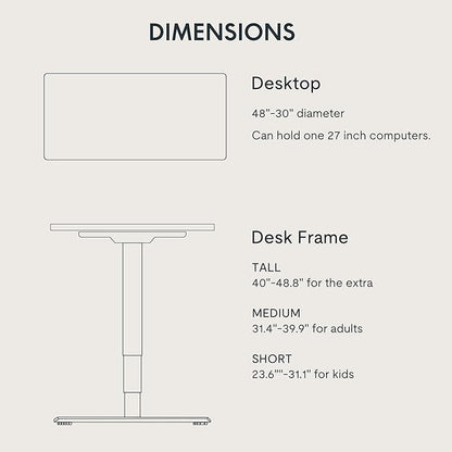 FLEXISPOT E6 3-Stage Dual Motor Electric Standing Desk 48 x 30 Sit Stand Up Desk, Holds 220 lbs, Adjustable Height w/Memory Presets, One-Piece Mahogany Desktop & White Frame, Ships in 2 Boxes