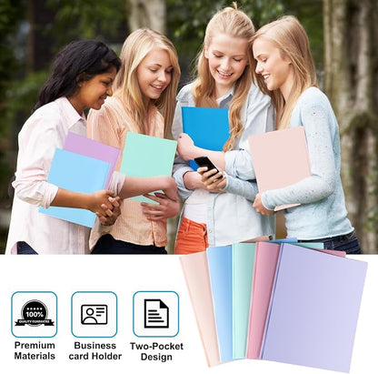 Plastic Folders with Pockets and Prongs, 20 Pack, Colored Folder with Prong | Heavy Duty, 2 Pocket 3 Prong Folders, Pocket Folders with Prongs, Letter Size, File Pocket Folders, for Office, School