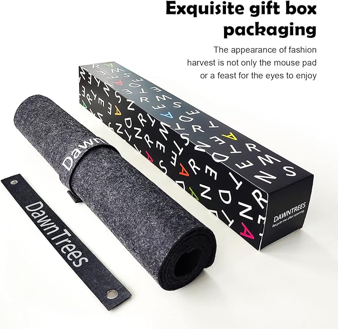 Large Felt Desk Mat,39.4''x19.69'' Non-Slip Desk Mat,Desk Pad Protector for Keyboard, Computer,Desk Accessories for Home and Office,100x50CM Full Desk Mouse pad (Dark Grey)