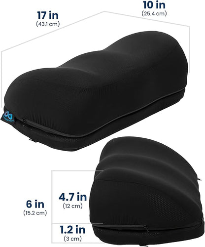 Everlasting Comfort Adjustable Cloud Foot Rest for Under Desk at Work with Pressure Point Nodes - Comfortable Memory Foam Office Foot Stool & Under Desk Pillow for Gaming & Home Accessories