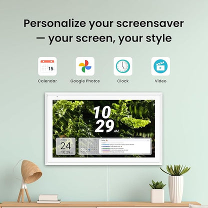ApoloSign Digital Calendar: Electronic Calendar, Smart Touchscreen Interactive Display for Chore Chart, Family Schedules Planner, Supports All Apps via Google Play (White, 21.5-inch)
