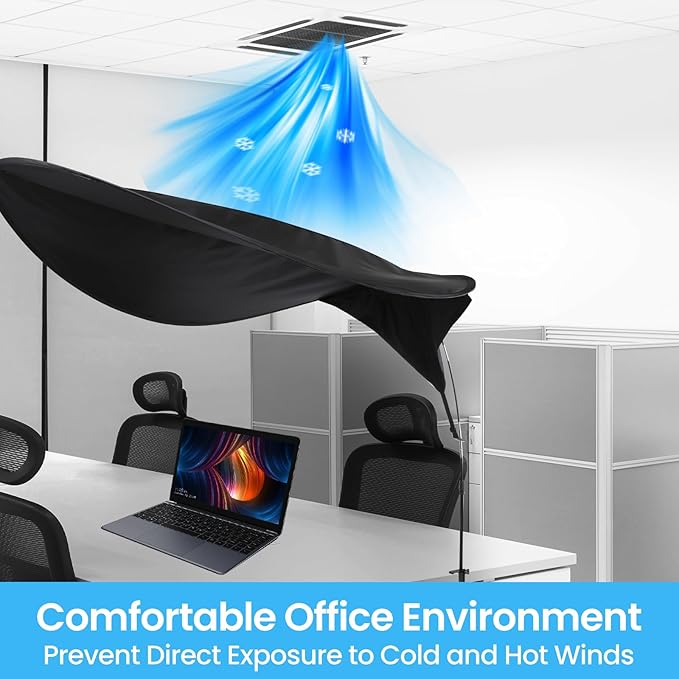 Adjustable Office Cubicle Desk Shade –Blocks Light and Visual Distractions,70" Extra-Large Portable Shade for Office Cubicles and Desks