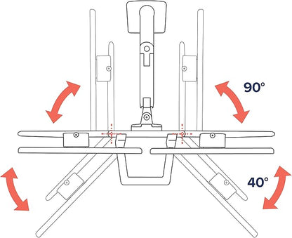 Ergotron – HX Dual Monitor Arm, VESA Desk Mount – for 2 Monitors Up to 32 Inches, 5 to 17.5 lbs Each – Polished Aluminum