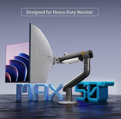 NB Ergonomic Gaming Monitor-Arm for Flat/Ultrawide/Curved Monitors 27'' to 50 inch, Heavy Duty Mount Load up to 18 kg, VESA 75/100 mm Monitor-Mount A5