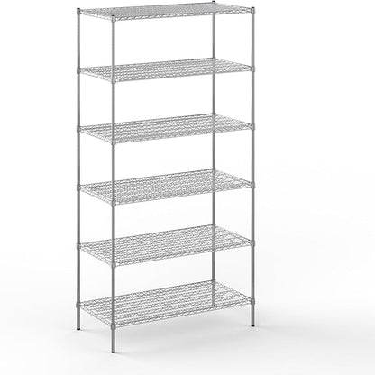 Regal Altair 24" Deep x 48" Wide x 96" Height Wire Shelving Kit | 6-Tier | NSF Commercial Storage Rack Unit