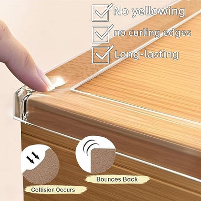 Clear Edge Protector Strip,2in Width x6.6ft Length(5cmx2m),Self Adhesive Protective Corner Bumper for Cabinet Doors,desks, Glass, Dining Tables, Furniture, Kitchen countertops