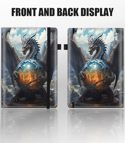 Hardcover Executive Notebooks, A5 PU Leather Lined Journal Notebook, 200 Pages Thick Paper Subject Notebooks for School,Work,Home Writing Business Notebook, Diary Book ， Dragon