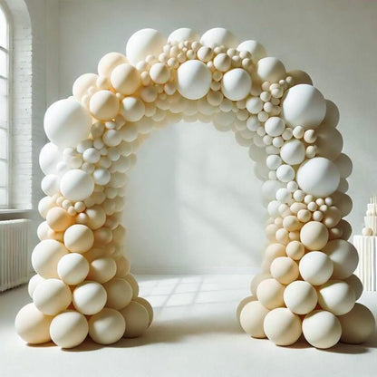 Sand White Balloons, Scmdoti Sand White Balloons Different Sizes 18 12 10 5 Inches for Spring Party Birthday Baby Shower Bridal Shower Wedding Decorations(SandWhite)