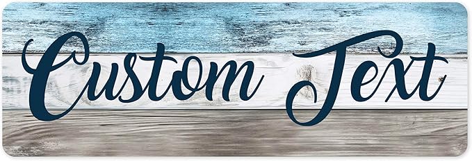 Custom Sign, Custom Street Sign, 11 Font Colors, 13 Font Styles, 4 Hole Options, 22 Sizes, 6x18 Inches, Rust Free DiBound, Fade Resistant, Made in USA by My Sign Center (Coastal)