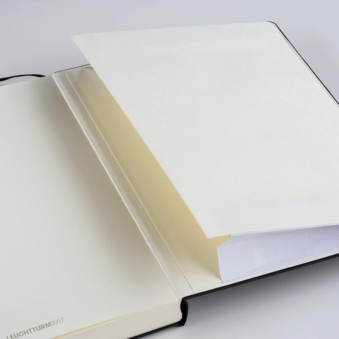 LEUCHTTURM1917 - Notebook Hardcover Paperback B6+ - 219 Numbered Pages for Writing and Journaling (Navy, Ruled)