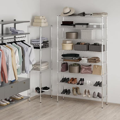 Regal Altair 14" Deep x 48" Wide x 86" Height Wire Shelving Kit | 8-Tier | NSF Commercial Storage Rack Unit
