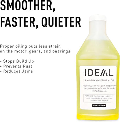 IDEAL Maintenance Bundle: AC0901H Gusseted Shredder Bags 40x14x48 Case 80 56-Gallon + High-Cling Lubricating Oil 6 Quart Bottles IDEACCED21/6H Compatible 2604, 3105, 4001 4003 4005, 4108