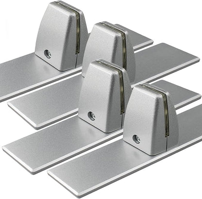 Sneeze Guard Clamp Bracket 4 Pcs Shield Base for Countertops, Heavy Duty Aluminum Partition Stand for Clear Acrylic Desktop Reception