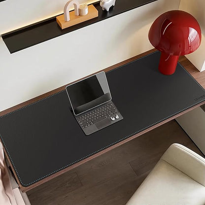 CENNBIE Leather Desk Mat Large, 43.6" x 23.6" Desk Pad Blotter Protector, Extended Non-Slip Mouse Pad, Waterproof PU Leather Large Mouse pad for Desk Office and Home (Black)