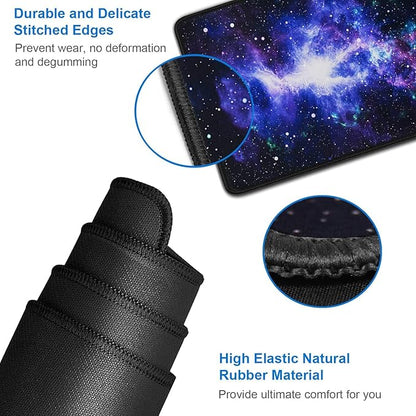Large Mouse Pad, 31.5x15.7 inch Large Gaming Extended Computer Keyboard Mouse Mat, Water Resist Non-Slip Mousepad Rubber Base Long XXL Desk Mouse Pad for Work & Gaming, Office & Home