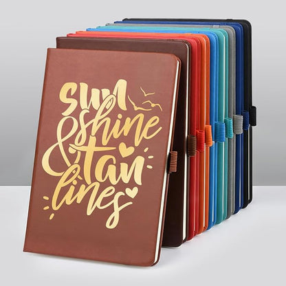 Customizable Personalized Notebook | Custom Logo, Text & Image A5 Journal Notebook | 200 Lined Pages 8.5" x 5.8" | Daily Writing Journal for Office, Students & Gift Giving, Orange