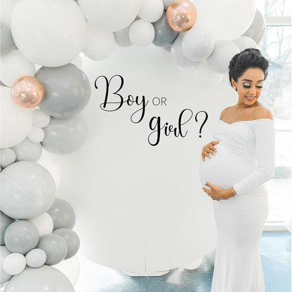 Boy Or Girl Decal - Baby Shower, Gender Reveal Party Decoration Supplies Wall Stickers, Boy Or Girl Sign Balloon Arch and Party Backdrop Decoration Wall Decals