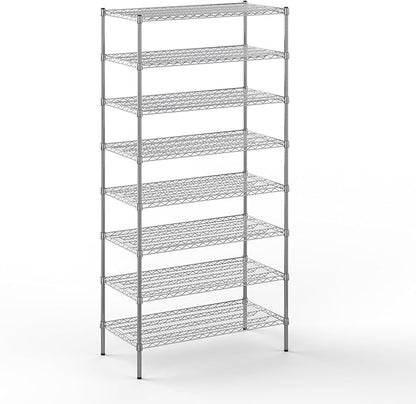 Regal Altair 21" Deep x 42" Wide x 86" Height Wire Shelving Kit | 8-Tier | NSF Commercial Storage Rack Unit