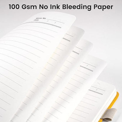 Spiral Notebook Leather Journal for Women, 300 Pages, 7X10,Yellow | Large Notebooks for School Office, Note Taking Notebooks for Writing Lined Notebook with Tabs Pockets Pen Holder
