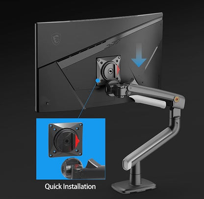 NB Ergonomic Gaming Monitor-Arm for Flat/Ultrawide/Curved Monitors 27'' to 50 inch, Heavy Duty Mount Load up to 18 kg, VESA 75/100 mm Monitor-Mount A5