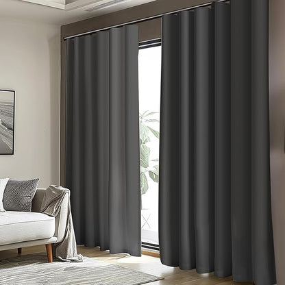 Cbsroro Room Divider Blackout Curtain Track Curtains Wall Dividers Panels Screen for Living Rooms Bedroom Office Privacy Partition Separation, W150 × L84 Inch,1 Panel, Black