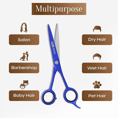 Facón Hair Cutting Scissors - Professional Hair Scissors 6.5 Inch Razor Edge Barber Shears Salon Hair Cutting Shears - Japanese Stainless Steel - Precision Cutting Premium Shears for Men, Women & Kids
