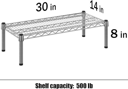 Regal Altair 14" Deep x 30" Wide x 8" Height 1-Tier Wire Shelving Kit | NSF Commercial Storage Rack Unit