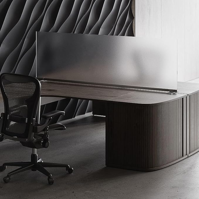 OBEX Acrylic Free Standing Screen, Divider for Desk Privacy Home & Office Partitions for Table Top Workstation, Portable Cubicle Panel for Work, 18" x 66", Frosted