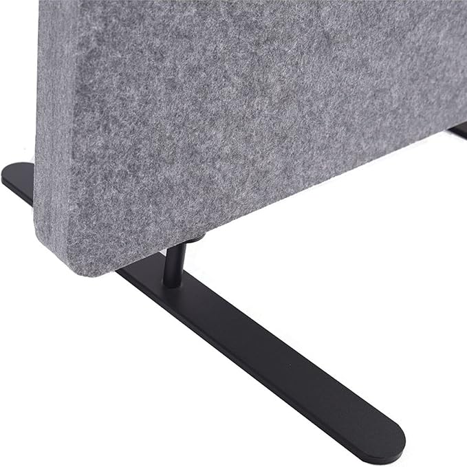 Stand Up Desk Store ReFocus Raw Freestanding Acoustic Desk Divider Privacy Panel to Reduce Noise and Visual Distractions (Castle Gray, 23.6" x 62")