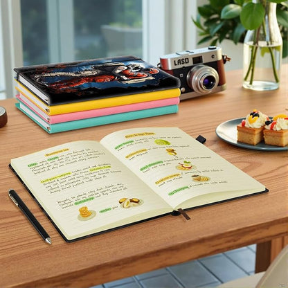 Hardcover Executive Notebooks, A5 PU Leather Lined Journal Notebook, 200 Pages Thick Paper Subject Notebooks for School,Work,Home Writing Business Notebook, Diary Book ， Astronaut