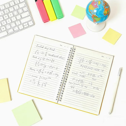 Small Spiral Notebooks 3.5 x 5.5 in College Ruled, Mini Spiral Notebook | Waterproof 80 Sheets/160 Pages, Pocket Notebook with 120 Pcs Sticky Index Tabs for Home Office College School