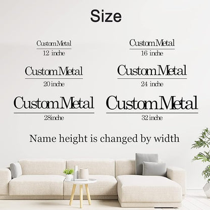 Custom Metal Words Custom Nursery Name Script Metal Sign Baby Name Sign Personalized Metal Wall Decor Custom Wall Decorations Metal Indoor or Outdoor Text Custom Wall Sign Personalized Metal Wall Art
