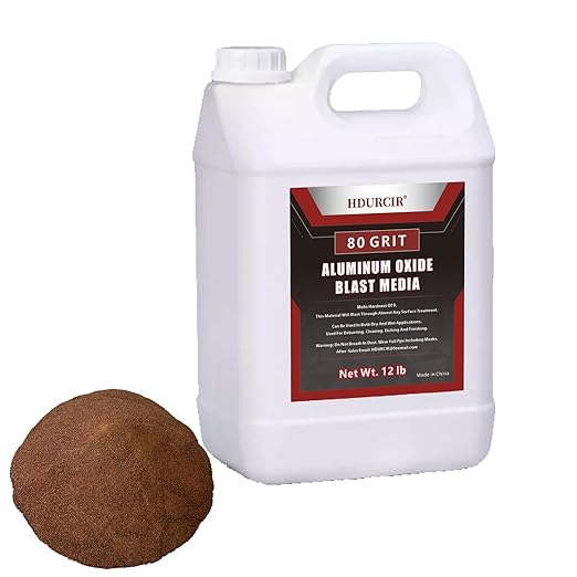 Aluminum Oxide 12 LBS 80 GRIT Medium to Fine Sand Blasting Abrasive Media for Blasting Cabinet or Blasting Guns