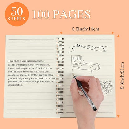Yahenda 36 Pcs Spiral Notebook Bulk A5 Journal Lined 8.3'' x 5.5'' Writing Composition Paper Small Notepad Subject Notebook for Students Office Business Back to School Supplies (Multi Color)