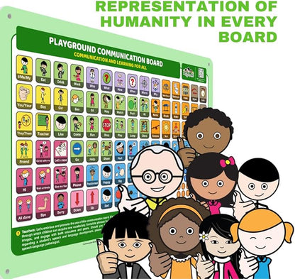 Outdoor Rated Plastic School Playground Communication Board - Weather-Proof Inclusive Communication Aid for Autism & Inclusive Play