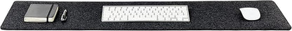 Wolvende Premium Felt Desk Mat | Medium 12" x 36" | Multifunctional Desk Pad for Home Office | Dark Gray