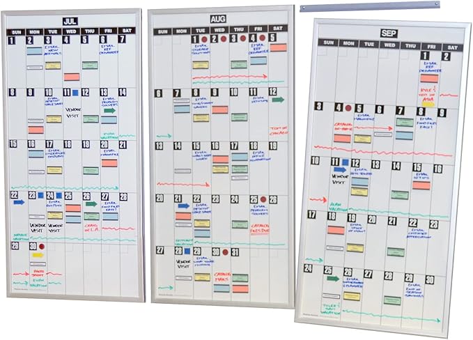 Ultimate Office Magnetic Dry-Erase Whiteboard ModMonthly Planning Calendars (Set of 3)