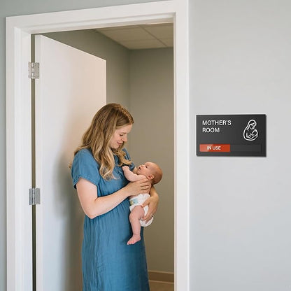 Mother's Room Sign, Lactation Room Available In Use Door Sign, Breastfeeding in Progress Do Not Disturb, Privacy Vacant Occupied Nursing Slider Business Office Signs