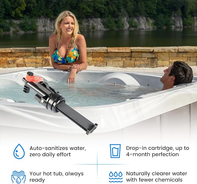 Salt Water System Replacement Cartridge for Hot Spring Spas – High-Performance Chlorine Generator for Crystal Clear, Soothing Water Black,3 Pack | Titanium Chlorine, Less Scale & Irritation, for Hot Springs Highlife/Limelight, Caldera Utopia/Paradise, ...