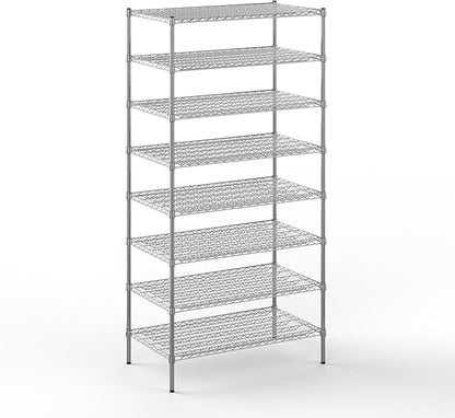 Regal Altair 24" Deep x 42" Wide x 86" Height Wire Shelving Kit | 8-Tier | NSF Commercial Storage Rack Unit