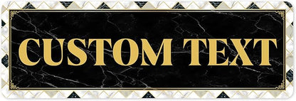 Custom Sign, Custom Street Sign, 11 Font Colors, 13 Font Styles, 4 Hole Options, 22 Sizes, 6x18 Inches, Rust Free DiBound, Fade Resistant, Made in USA by My Sign Center (Marble Tile)