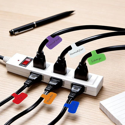 POMELUNE Cable Labels,Multi-Color Write On Cord Label for Cable Management,Organization,Electronics Computers,30 pcs