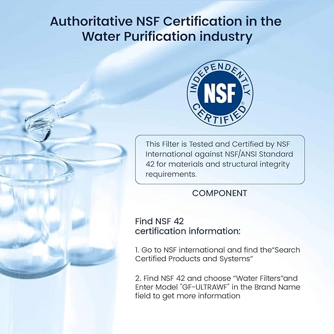GLACIER FRESH ULTRAWF Frigidaire Refrigerator Water Filter, 3 Pack | Compatible with Pure Source Ultra, Kenmore 9999, 469999, 46-9999, A0094E28261, NSF 42 Certified