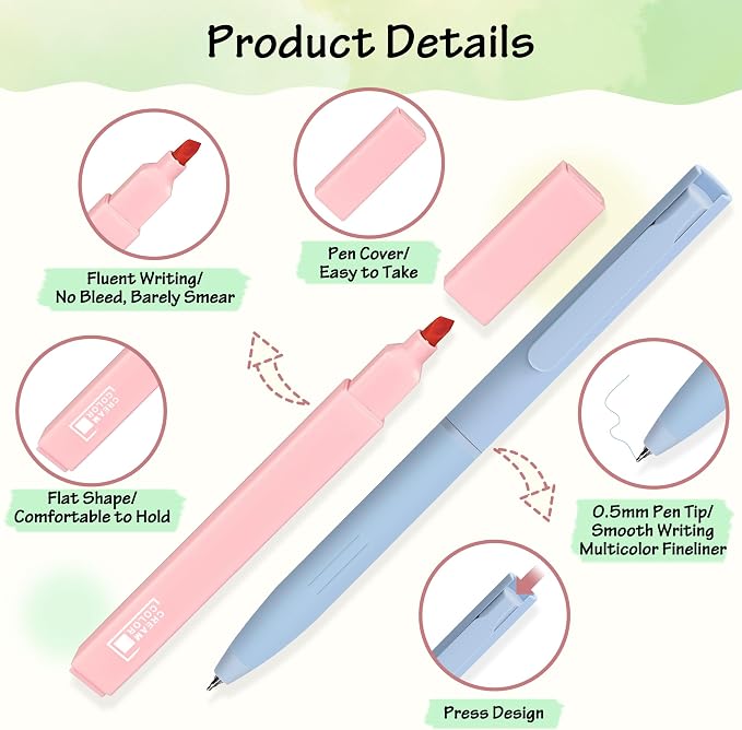 DazSpirit 12 Pastel No Bleed Bible Highlighters and 6 Color Pens with 620 Sheets Transparent Sticky Notes, Bible Journaling Kit, Aesthetic Colored Labels for School Office Annotating Books Supplies | Bible Journaling Kit, Bible Study Supplies, Aestheti...