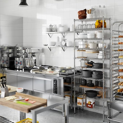 Regal Altair 14" Deep x 30" Wide x 86" Height Wire Shelving Kit | 10-Tier | NSF Commercial Storage Rack Unit
