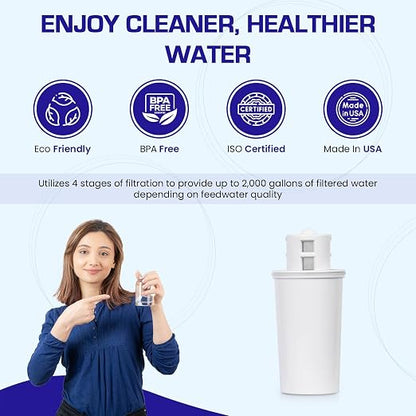 Crystal Quest Standard/SMART Water Filter Pitcher Cartridge – Advanced Filtration for Clean, Healthy Water, Removes Contaminants, Long-Lasting, Easy Installation, 2,000 Gallons [Pack of 2]