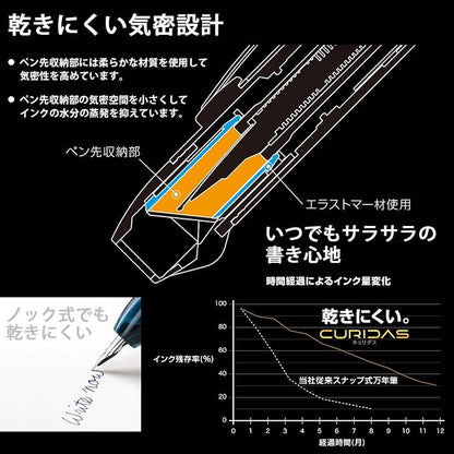 Platinum Fountain Pen, Curidus, Prism Crystal, Extra Fine Point, PKN-7000#6-1