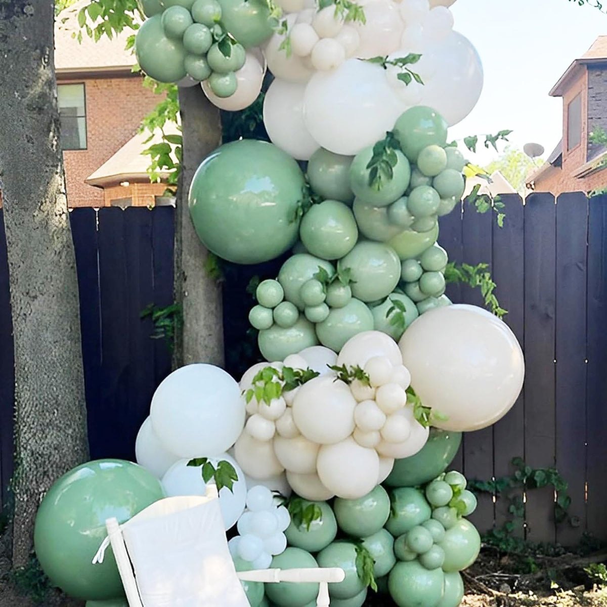 90pack Sage Green Balloons Different Size 18/12/10/5 Inch Olive Green Balloon Garland Arch Kit for Graduation, Wedding, Birthday, Bridal Shower, Baby Shower, Anniversary Party Decorations