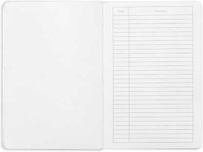 Minimalism Art, Premium Hard Cover Notebook Journal, Classic 5" x 8.3", 122 Numbered Pages, Gusseted Pocket, Ribbon Bookmark, Extra Thick Ink-Proof Paper 120gsm, San Francisco (Plain, Brown)