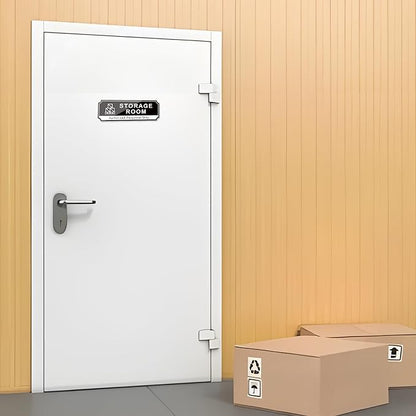 Storage Room Door Sign for Business, Self-Adhesive Durable Modern Storage Room Sticker, UV and Weather Resistant Authorized Personnel Only Signs for Home, Business, Restaurants, Private Area